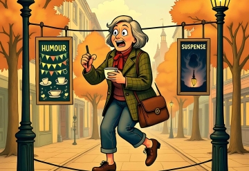 cosy amateur sleuth on a tightrope between humour and suspense